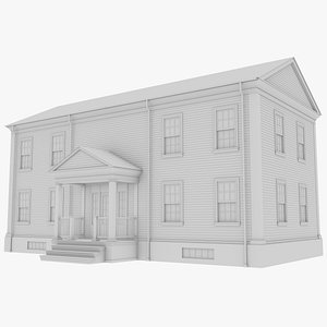 3D colonial house 1