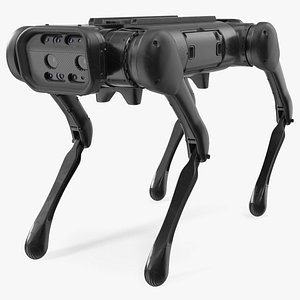 Dirty Robot Dog Rigged 3D