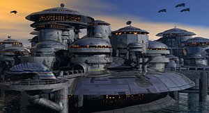 free obj model scifi complex