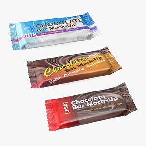 Mockup Chocolate Bars Collection 2 3D model