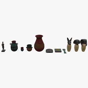 Egyptian Funeral Equipment 3D model