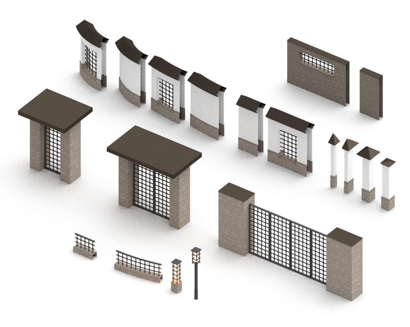 3d Modular Walls Gates