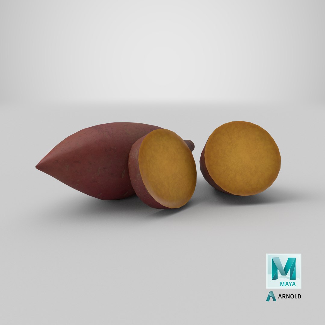 3D Cartoon Sweet Potato model https://p.turbosquid.com/ts-thumb/E7/OJeD02/Gt/stemcell_maya_arnold_render/png/1687337127/1920x1080/fit_q87/0d543d9b94036aa3ce01c14971f84df13b3632e5/stemcell_maya_arnold_render.jpg