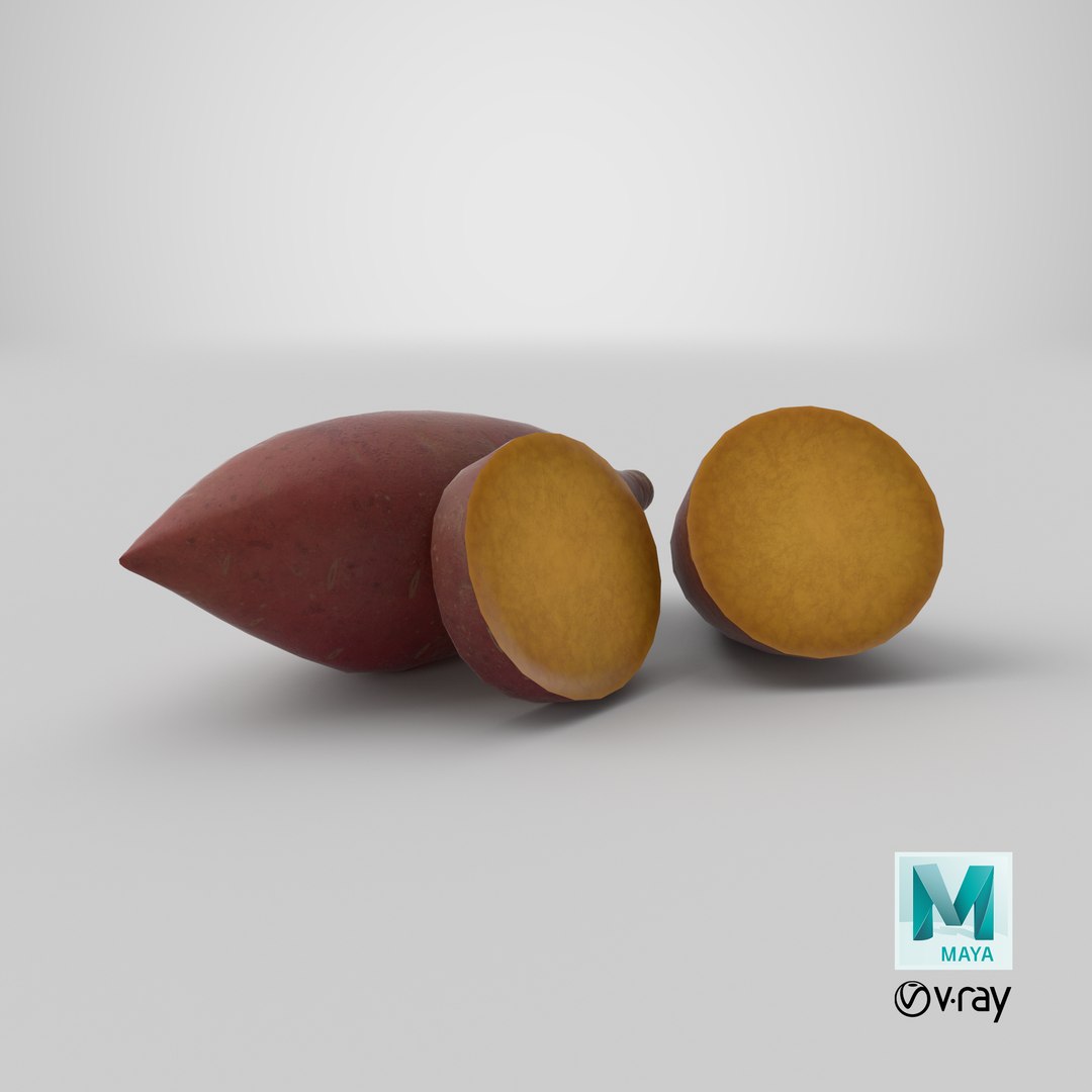 3D Cartoon Sweet Potato model https://p.turbosquid.com/ts-thumb/E7/OJeD02/St/stemcell_maya_vray_render/png/1687337125/1920x1080/fit_q87/fa29af6602545df427ea3a5912cbc75554f6e0d8/stemcell_maya_vray_render.jpg