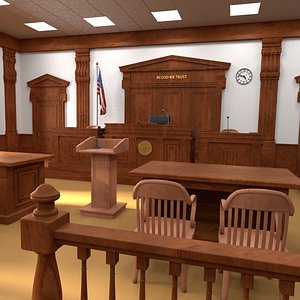 3d court room courtroom model
