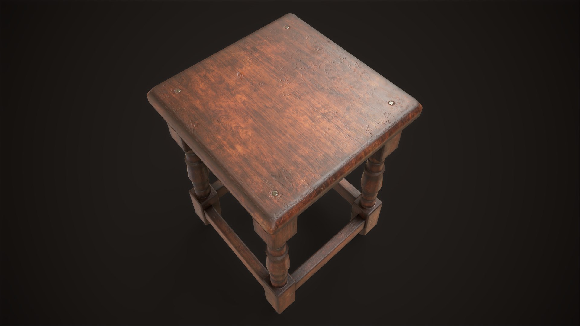 Old medieval stool 3D - TurboSquid 2053433