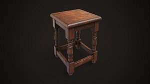 Old medieval stool