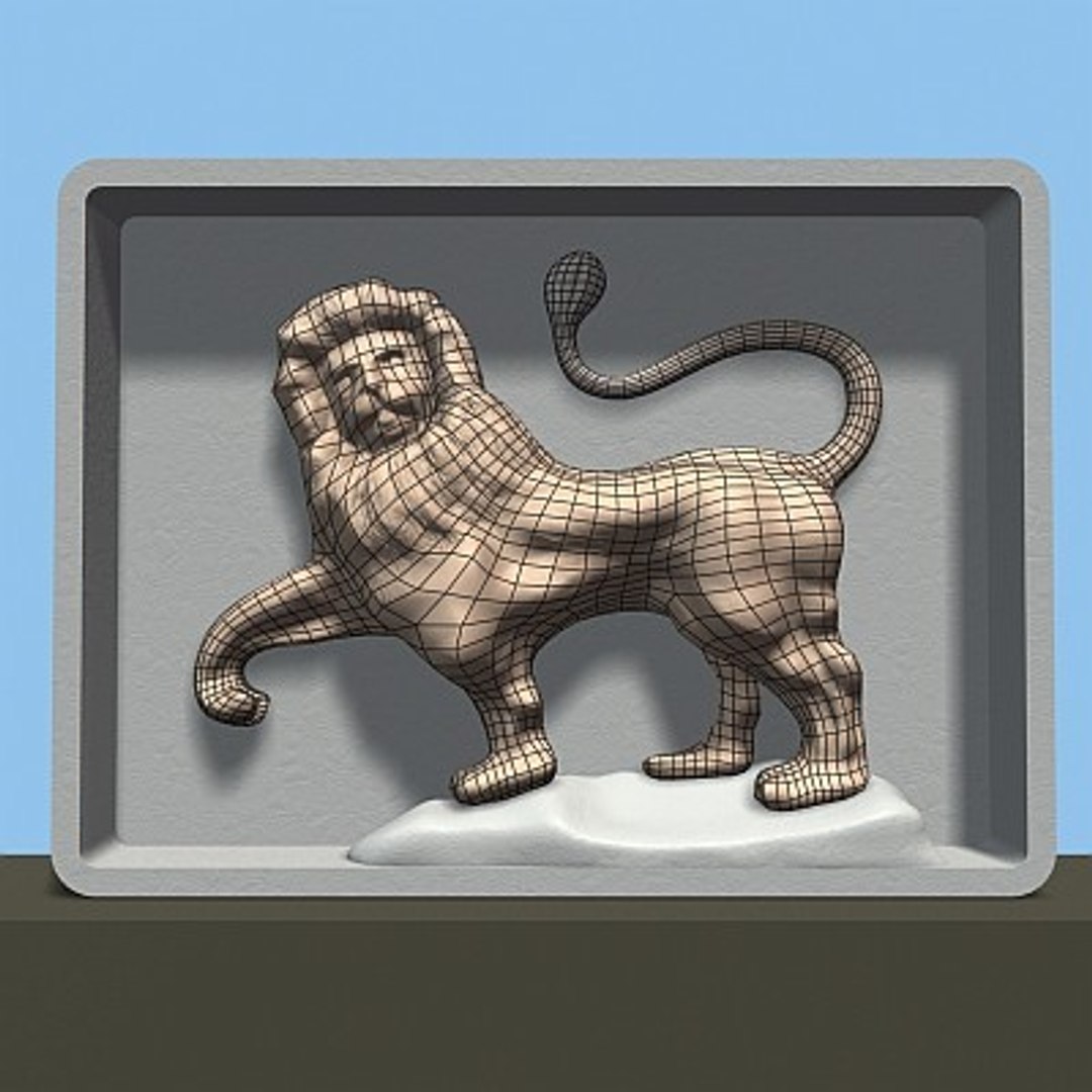 Lion Statue 3d Model   Max02 