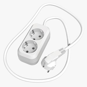 3D electrical extension cord cee model