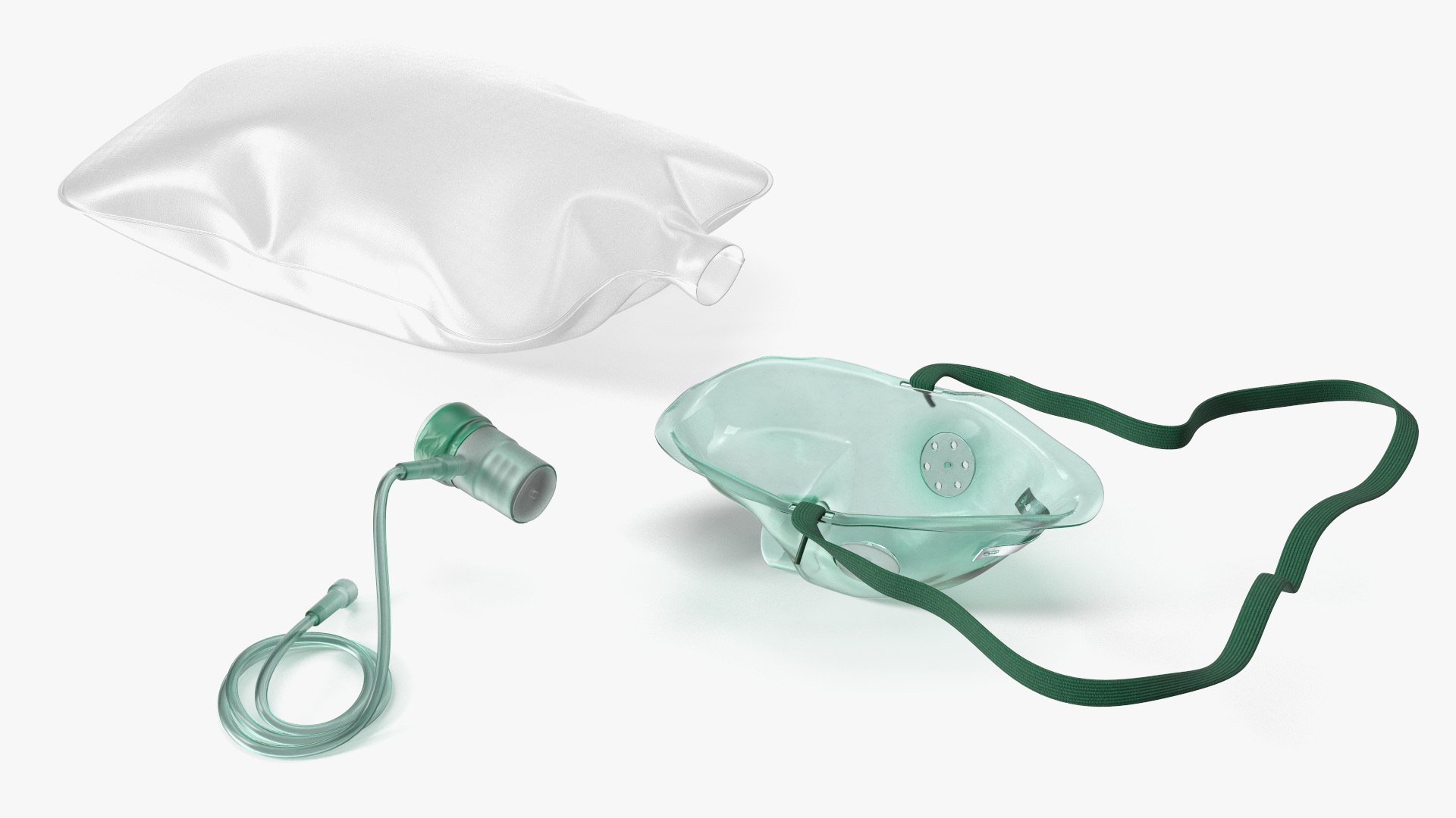 Inflated Oxygen Delivery Mask Green 3D Model - TurboSquid 2446489