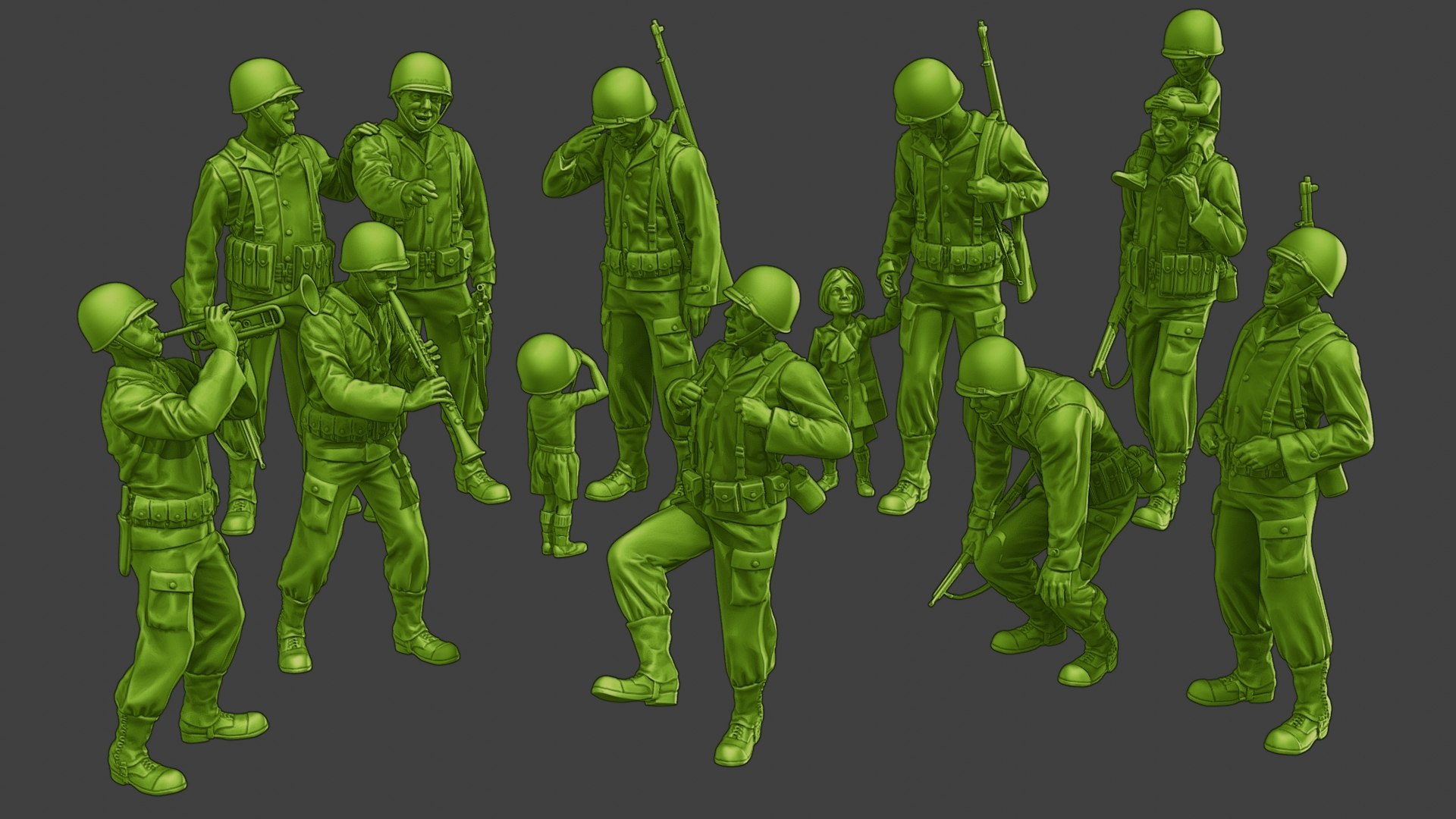 American soldiers ww2 A15 Pack1 3D 모델 - TurboSquid 1971420