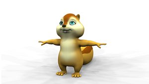 3D cartoon squirrel