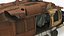 3D Twin Turbine Military Helicopter with Side Doors Brown Used Rigged model