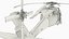 3D Twin Turbine Military Helicopter with Side Doors Brown Used Rigged model