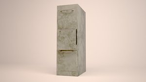 3D grunge cabinet files model