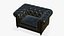 Leather Chesterfield Single Black 3D
