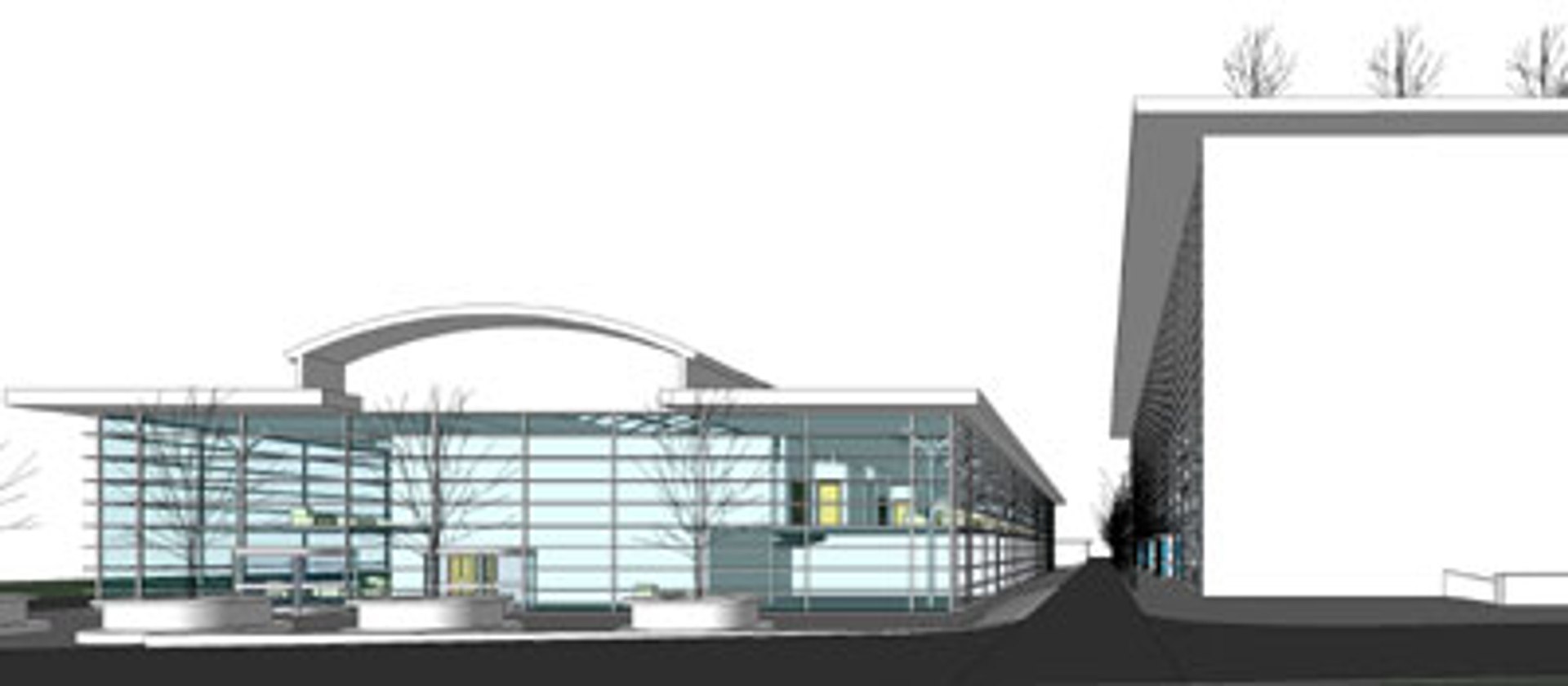 revit multi purpose building 3d model