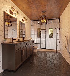 transitional bathroom 3D model