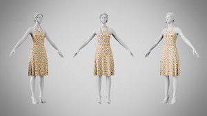 3D Dress 22 Retro Geometric Abstract