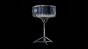 Snare drum with stand Low-poly