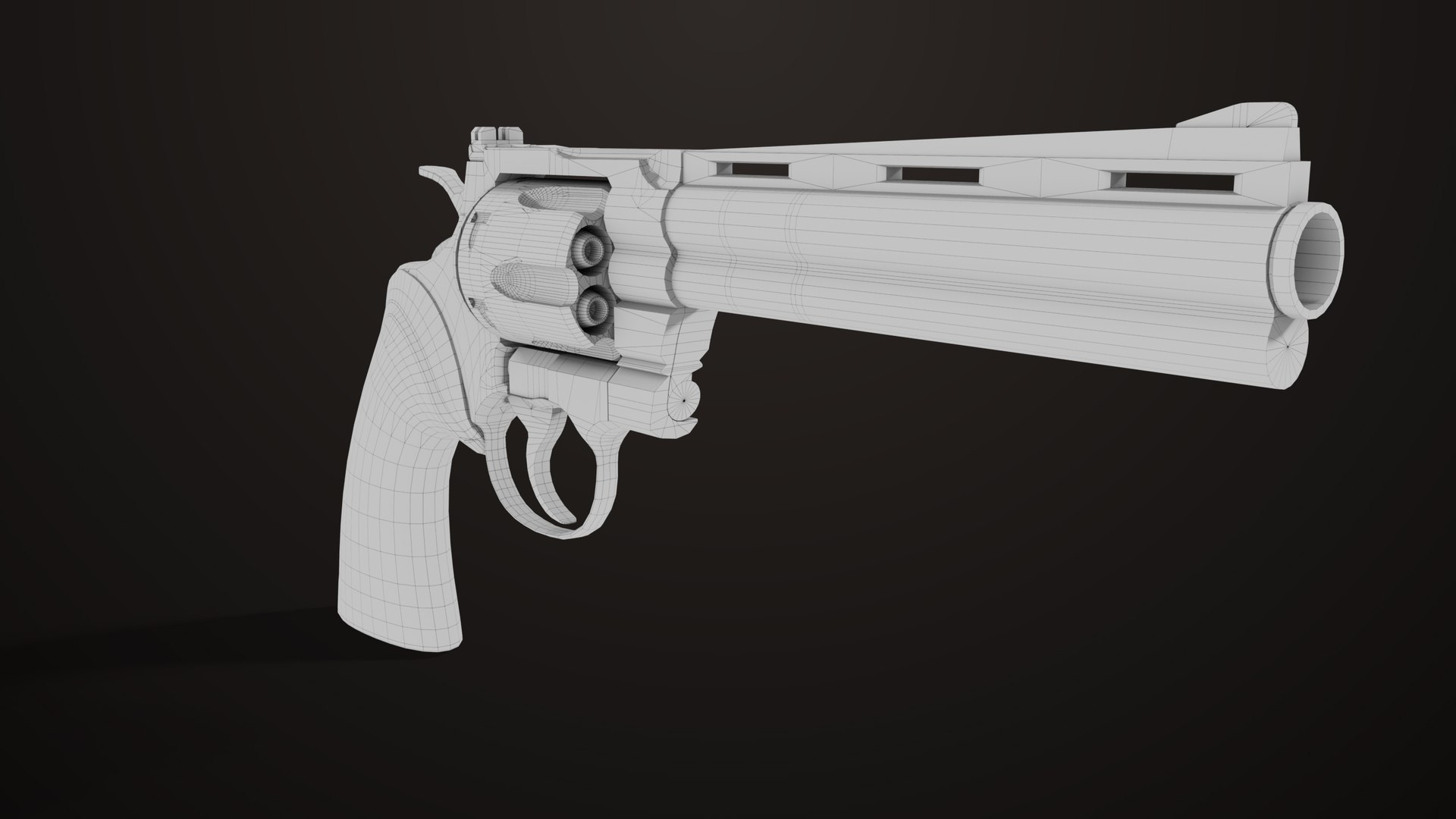 3D Revolver 05 Silver Colt Python All PBR Unity UE Textures model ...
