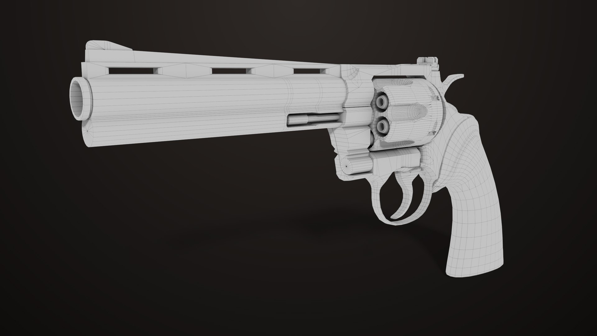 3D Revolver 05 Silver Colt Python All PBR Unity UE Textures model ...
