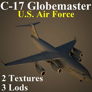 boeing usa military transport 3d max