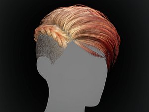 3D model Low Poly Hair for Games - Charlize
