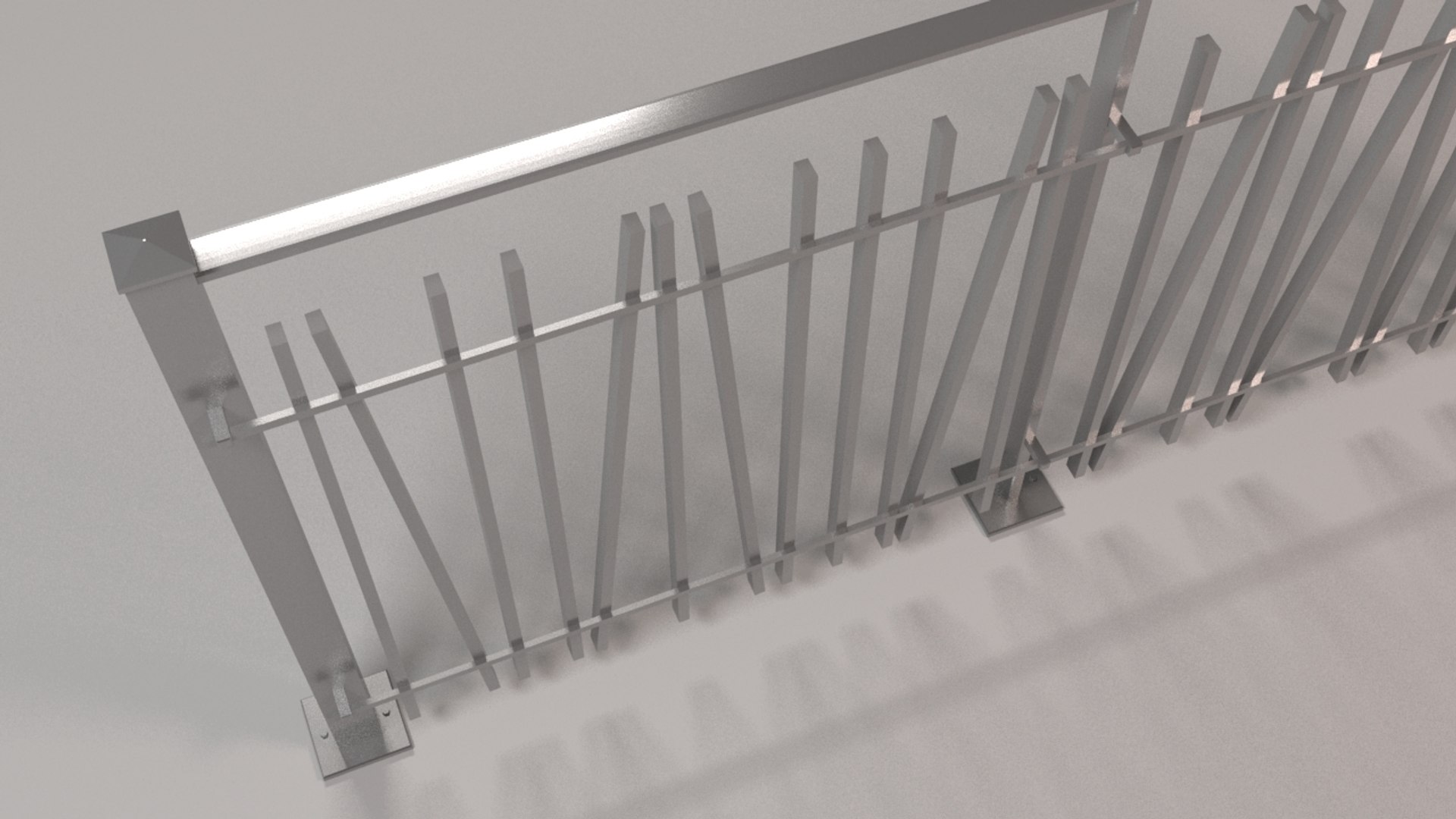 Steel Railing 3D - TurboSquid 1412360