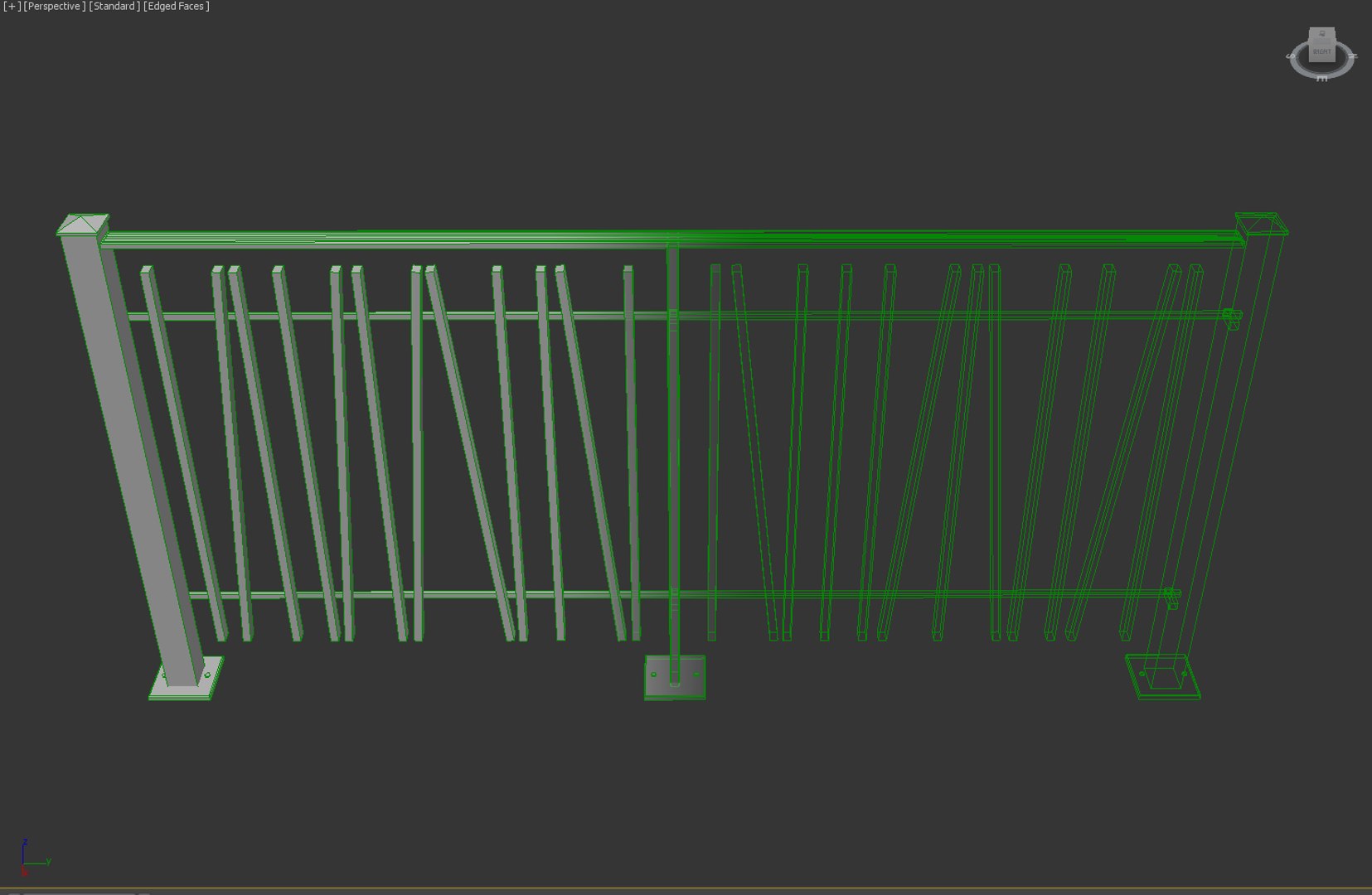 Steel Railing 3D - TurboSquid 1412360