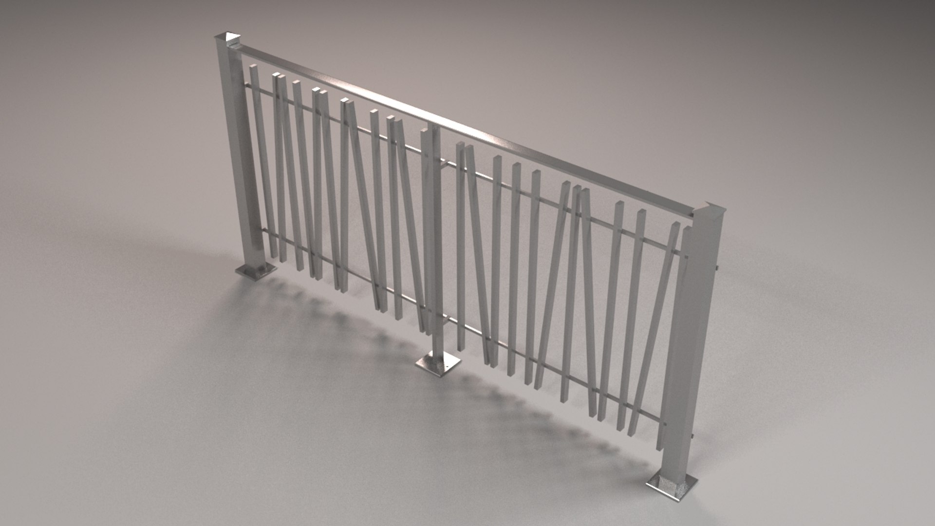 Steel Railing 3D - TurboSquid 1412360