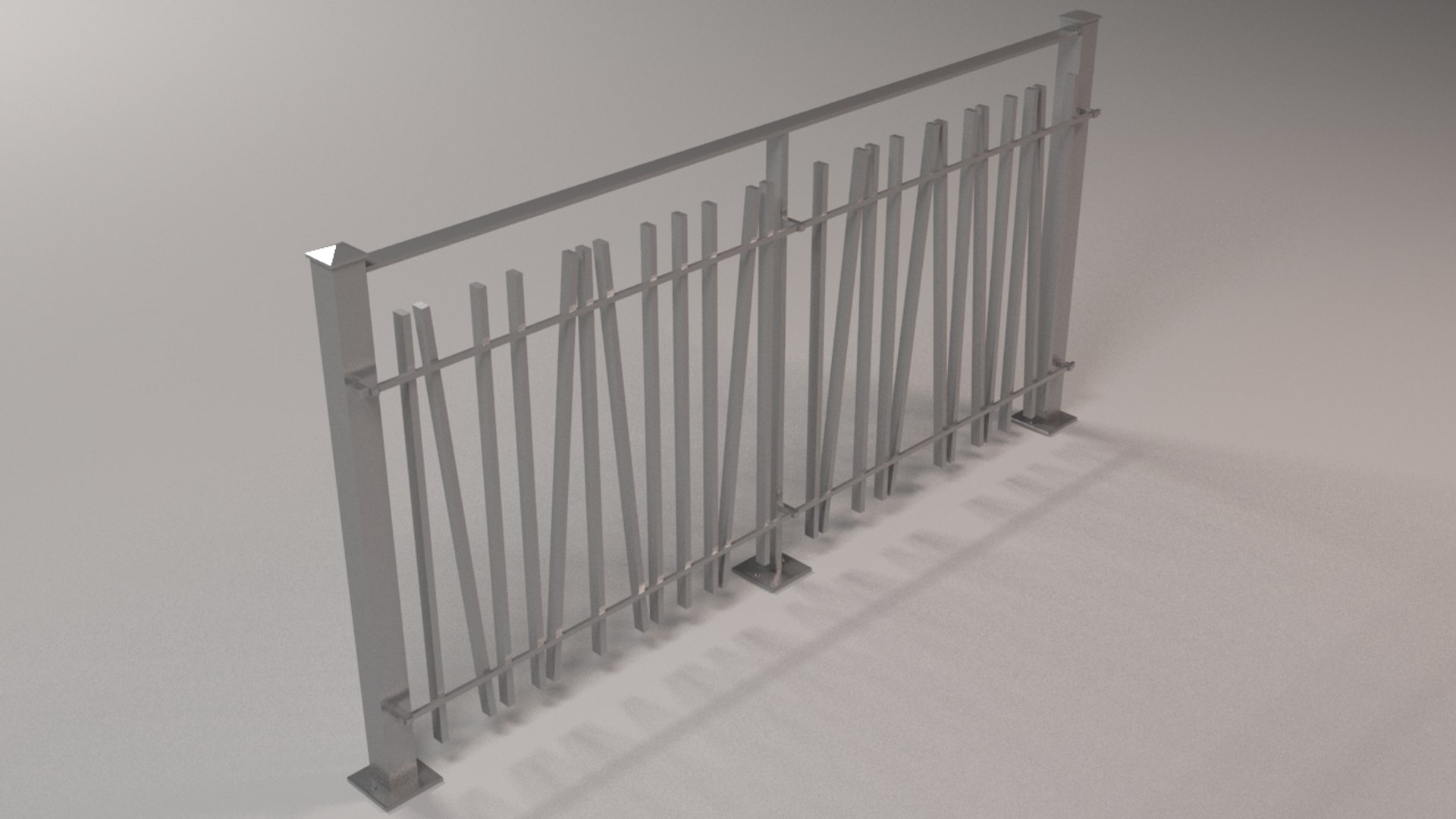 Steel Railing 3D - TurboSquid 1412360