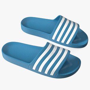 Flip-Flop Slippers Light Blue 3D model