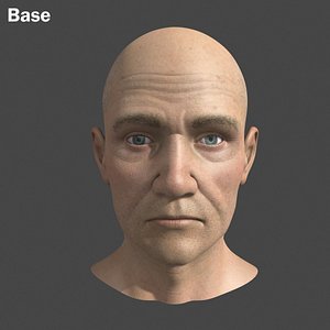 3d model male head morph targets
