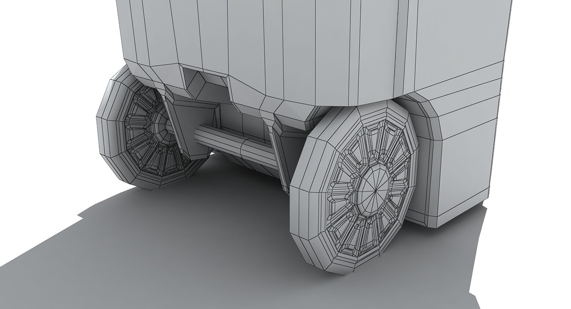 3d Wheeled Cart Toter Model