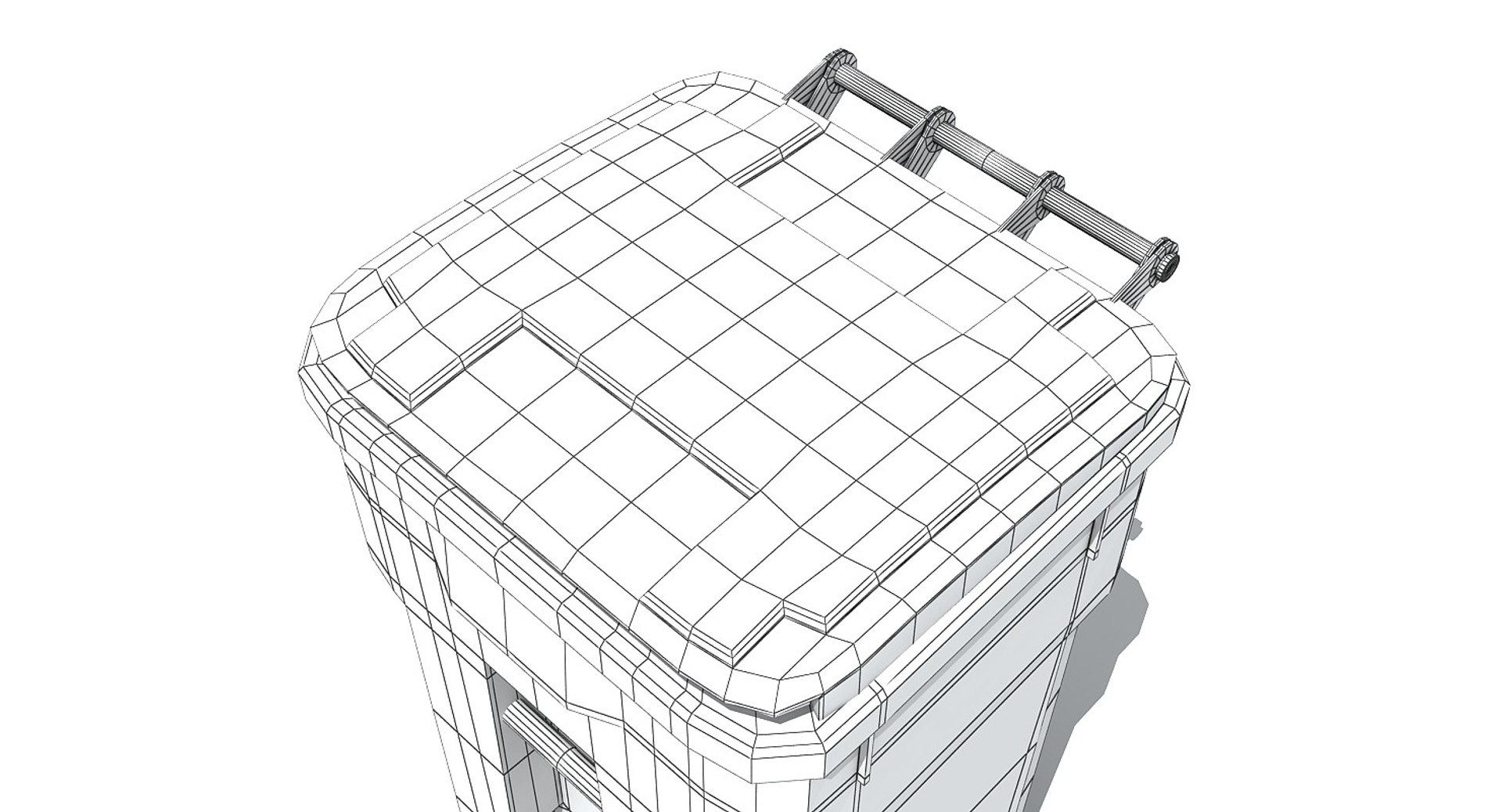3d Wheeled Cart Toter Model
