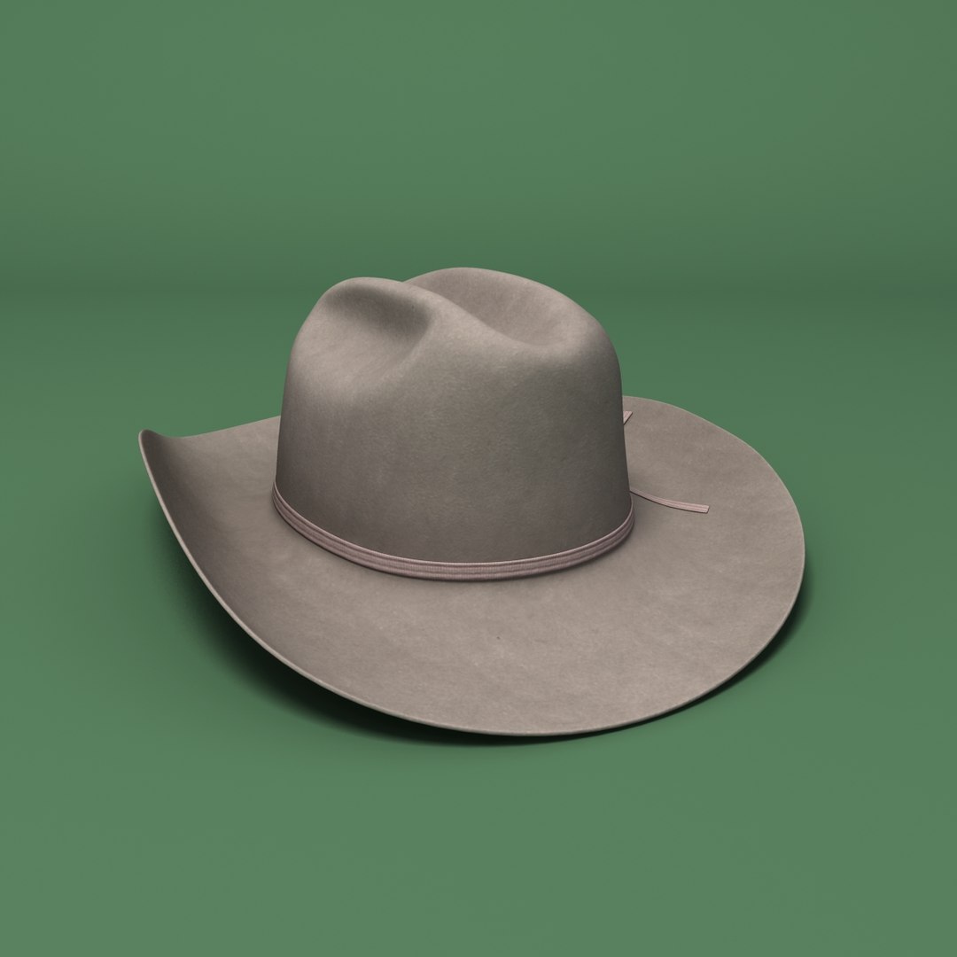 3d Realistic Felt Cowboy Hat Model