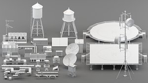 parts rooftop helipad 3D model