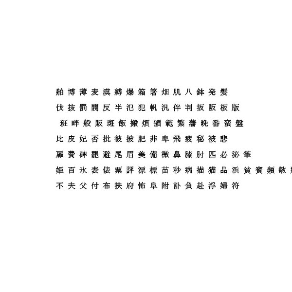 chinese ms mincho font 3D model