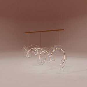 Spiral hanging light 3D model