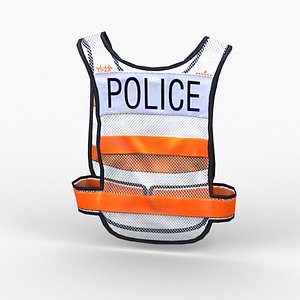 3D police reflective vest model