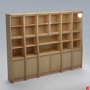 bookcase cabinet 3d dxf
