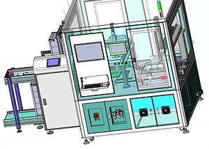 PCB Assembly Machine Line with Loading and Unloading 3D CAD Model 3D model