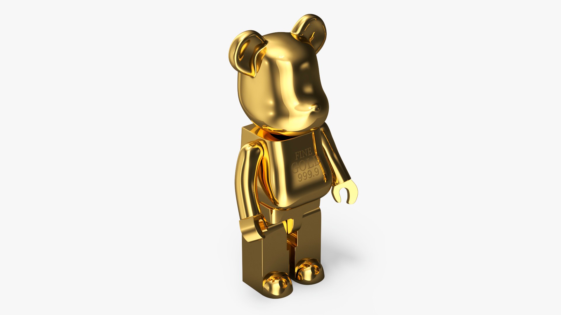 Collectible Figure Bearbrick Gold 3D model preview