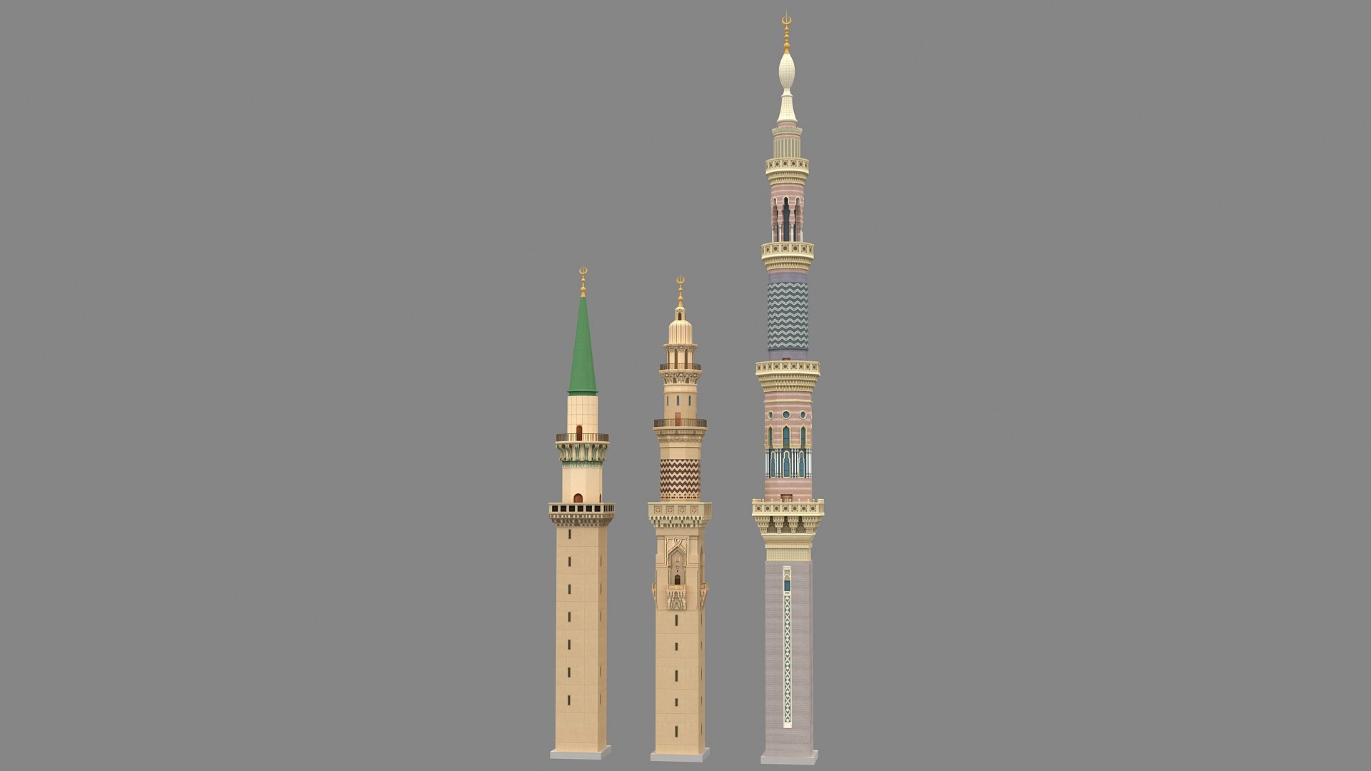 3D Masjid Nabawi Minaret https://p.turbosquid.com/ts-thumb/E8/leVgqN/eG/masjidnabawi_minar_00002/jpg/1739253966/1920x1080/fit_q87/41d925e797f787cdcbd10fe8e1968811ac8065d1/masjidnabawi_minar_00002.jpg
