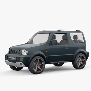 Suzuki Jimny 2007 lowpoly 3D model