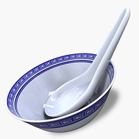 Chinese Bowl & Spoon