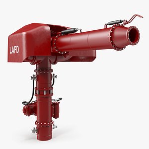 Fire Fighting Water Gun Rigged 3D Model