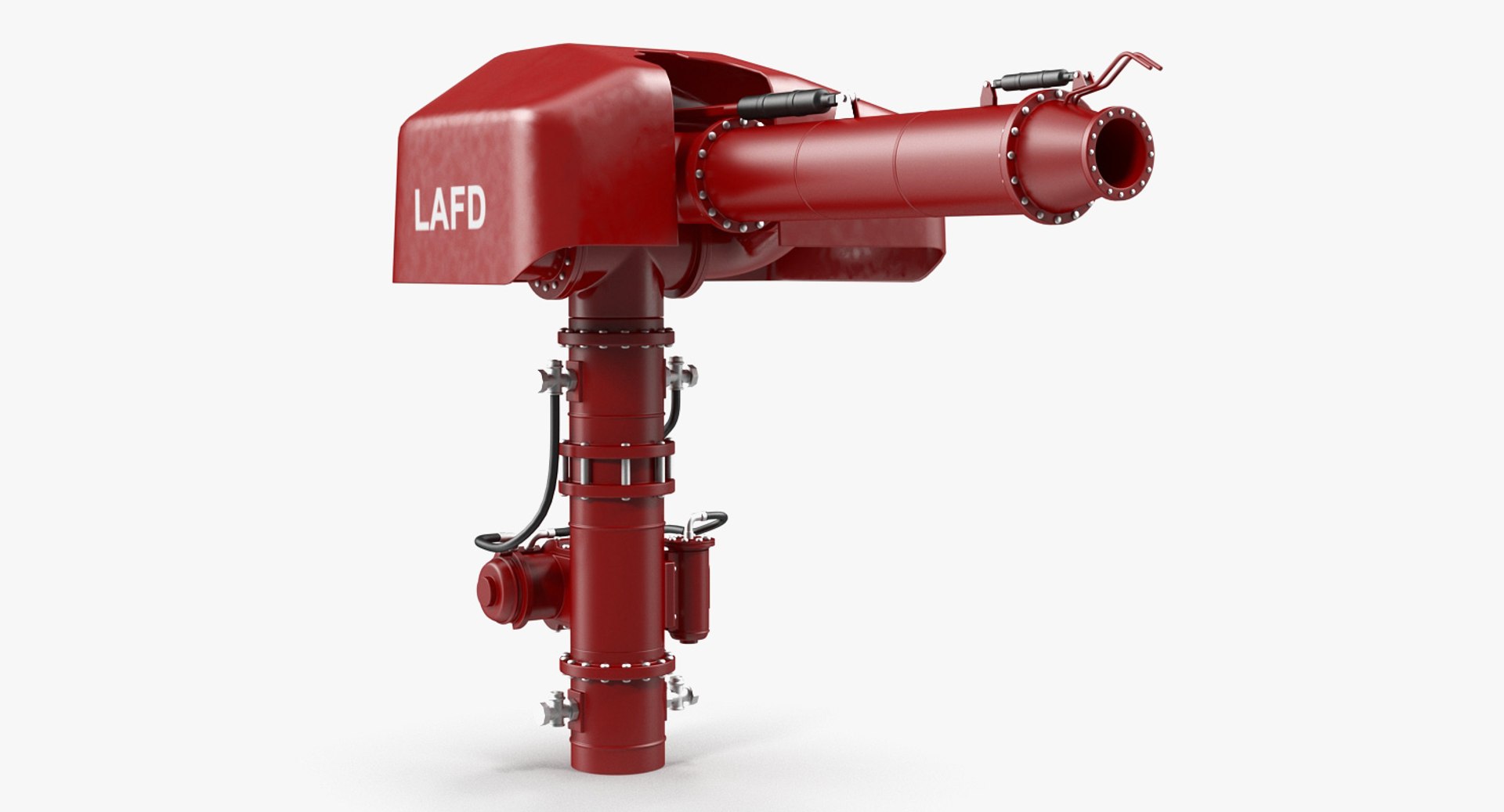 Fire Fighting Water Gun Rigged 3D Model 3D model preview