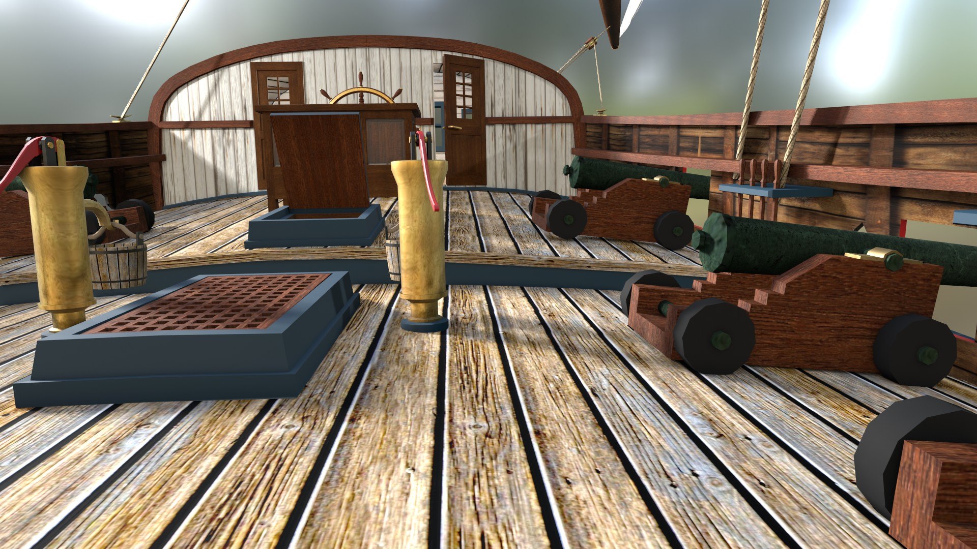 3D British Sloop MEDIATOR - Gunship 1745 - TurboSquid 1875070
